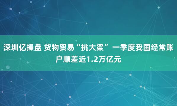 深圳亿操盘 货物贸易“挑大梁” 一季度我国经常账户顺差近1.2万亿元